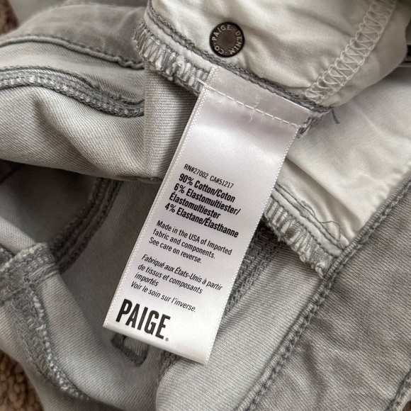 PAIGE Womens Light Gray Skinny Jeans Size 27 Mid Rise Cotton Blend Premium Denim - Picture 7 of 7